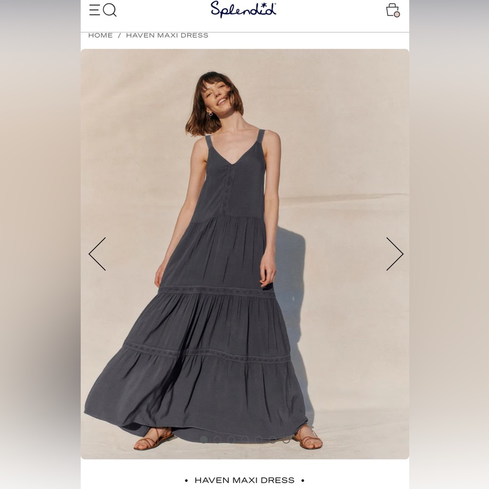 EUC Splendid Haven Maxi Dress Lead Size Small
